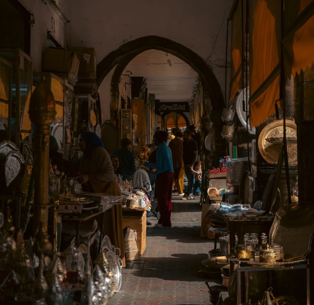 souk in tetouan medina morocco