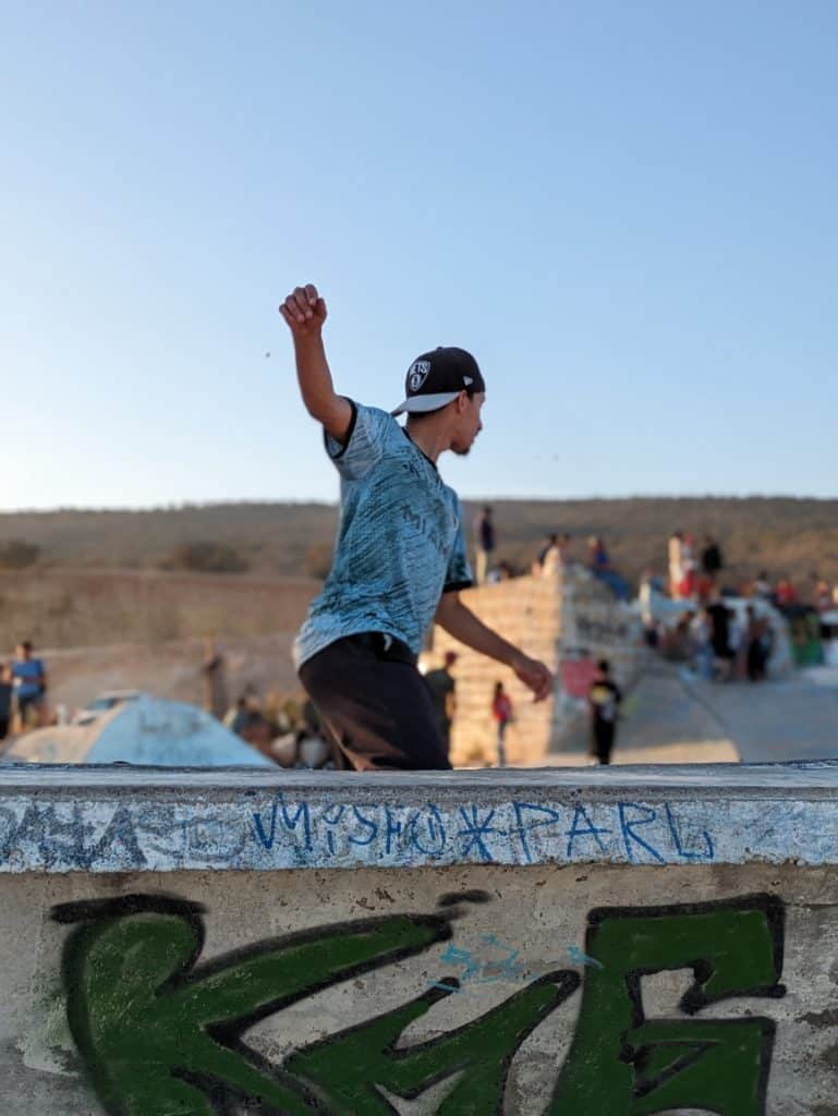 Skatepark local taghazout morocco