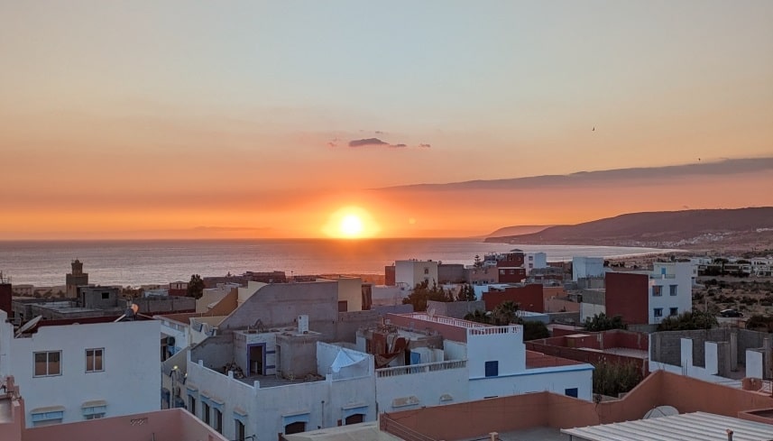 sunset tamraght terrace view
