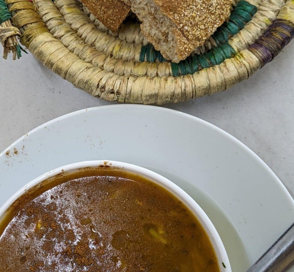 harrira soup local food morocco tangier